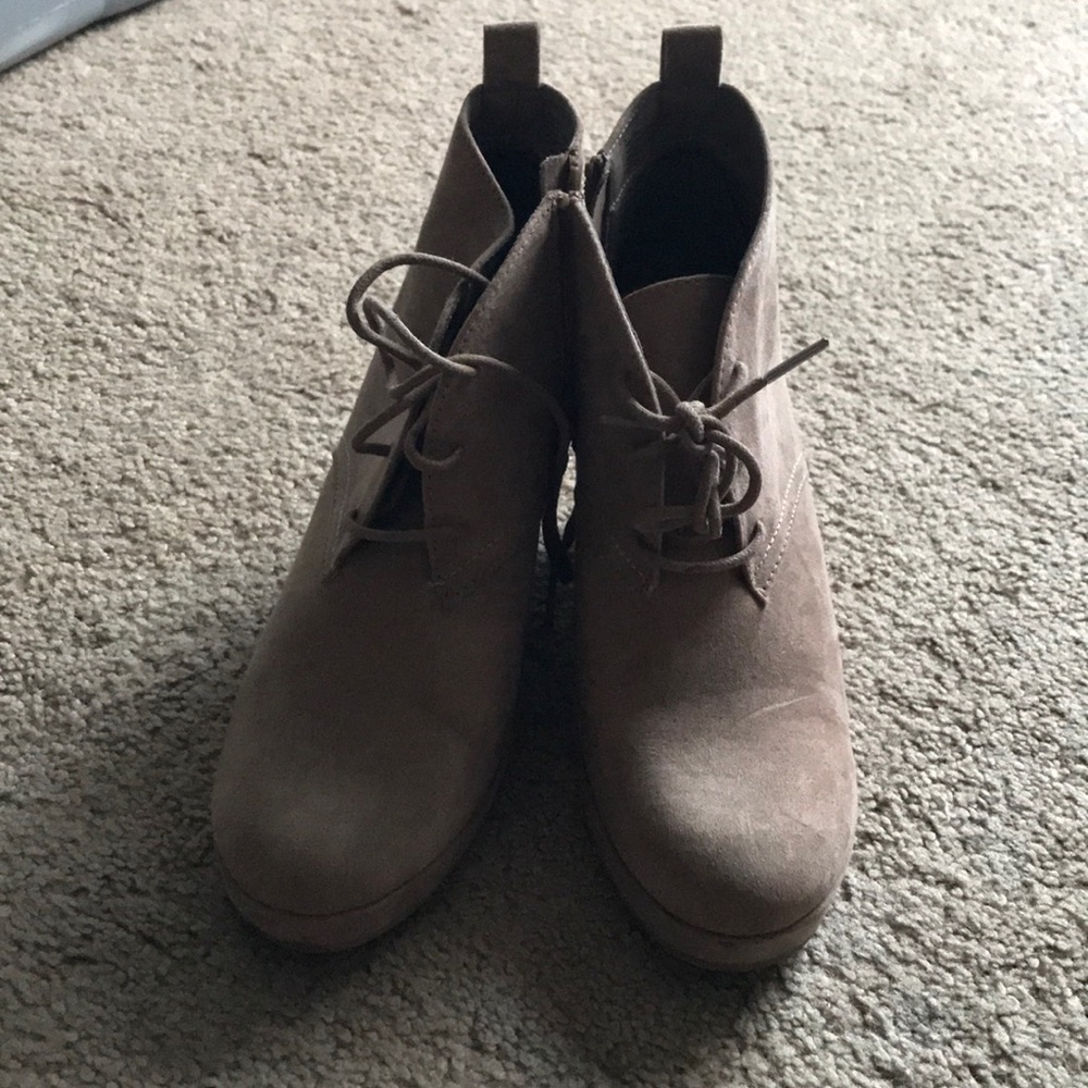 Tan booties